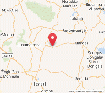 Map of Villanovafranca, Sardinia