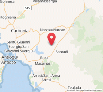 Map of Villaperuccio, Sardinia