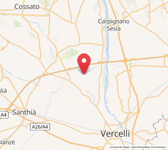 Map of Villarboit, Piedmont