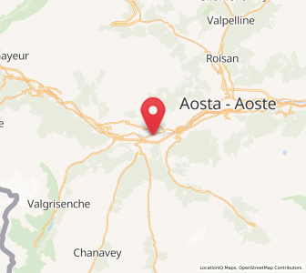 Map of Villeneuve, Aosta Valley