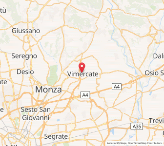 Map of Vimercate, Lombardy