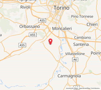 Map of Vinovo, Piedmont