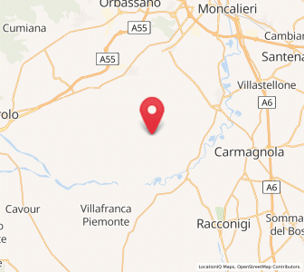 Map of Virle Piemonte, Piedmont