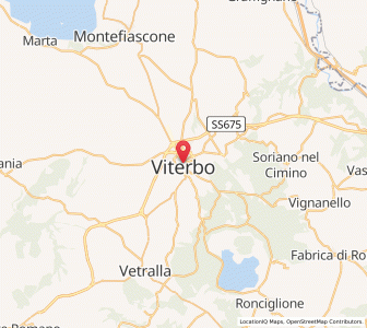 Map of Viterbe, Lazio