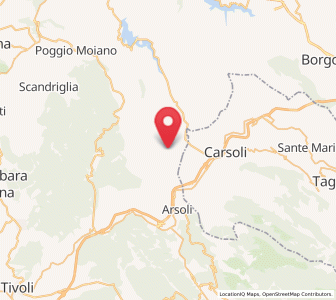 Map of Vivaro Romano, Lazio
