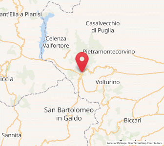 Map of Volturara Appula, Apulia