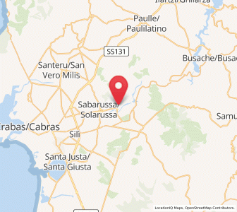 Map of Zerfaliu, Sardinia