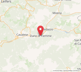 Map of Ziano di Fiemme, Trentino-Alto Adige