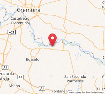 Map of Zibello, Emilia-Romagna