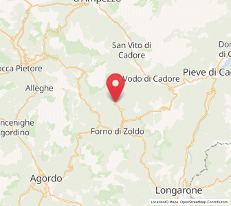 Map of Zoppè di Cadore, Veneto