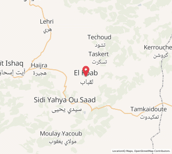 Carte : Al Qbab, Béni Mellal-Khénifra