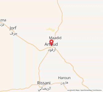 Carte : Arfoud, Drâa-Tafilalet