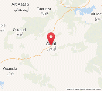 Carte : Azilal, Béni Mellal-Khénifra