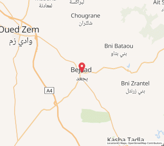 Carte : Bejaâd, Béni Mellal-Khénifra