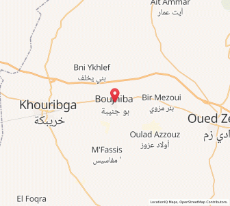 Carte : Boujniba, Béni Mellal-Khénifra
