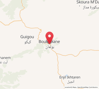 Carte : Boulemane, Fès-Meknès