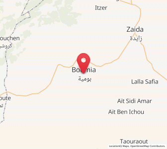 Carte : Boumia, Béni Mellal-Khénifra