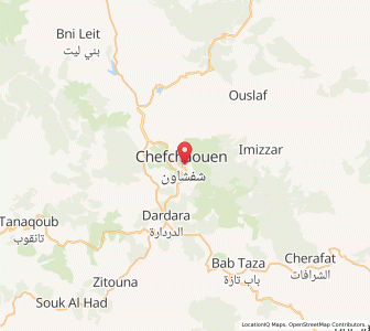 Carte : Chefchaouen, Tanger-Tétouan-Al Hoceïma