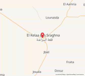 Carte : El Kelaa des Srarhna, Marrakech-Safi