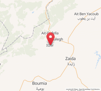Carte : Itzer, Béni Mellal-Khénifra