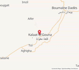 Carte : Kelaat Mgouna, Drâa-Tafilalet