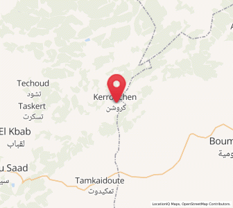 Carte : Kerrouchen, Béni Mellal-Khénifra
