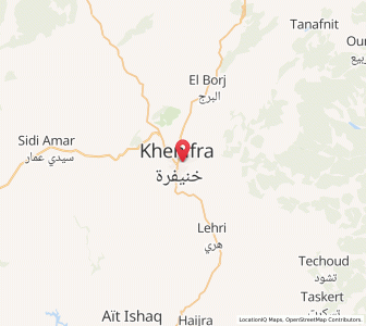 Carte : Khénifra, Béni Mellal-Khénifra