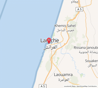 Carte : Larache, Tanger-Tétouan-Al Hoceïma