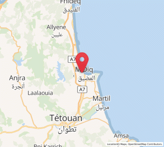 Carte : Mdiq, Tanger-Tétouan-Al Hoceïma