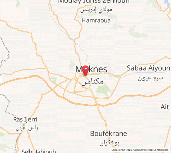 Carte : Meknès, Fès-Meknès
