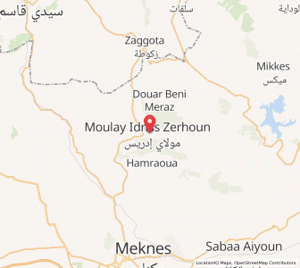 Carte : Moulay Driss Zerhoun, Fès-Meknès