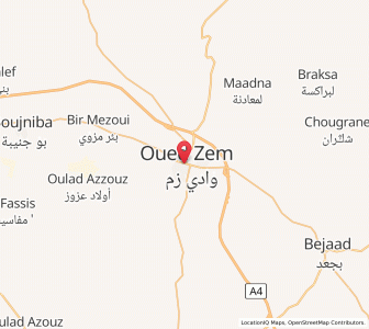Carte : Oued Zem, Béni Mellal-Khénifra