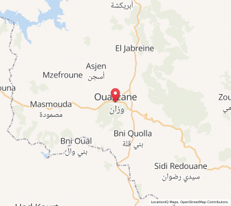 Carte : Ouezzane, Tanger-Tétouan-Al Hoceïma