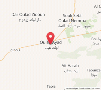Carte : Oulad Ayad, Béni Mellal-Khénifra