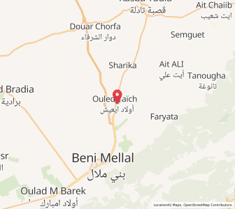 Carte : Oulad Yaïch, Béni Mellal-Khénifra