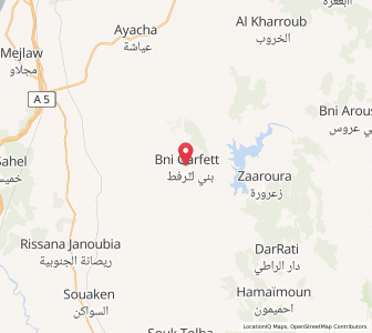 Carte : Sebt Bni Garfett, Tanger-Tétouan-Al Hoceïma