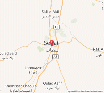 Carte : Settat, Casablanca-Settat