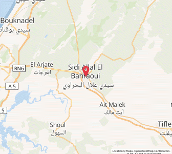 Carte : Sidi Allal El Bahraoui, Rabat-Salé-Kénitra