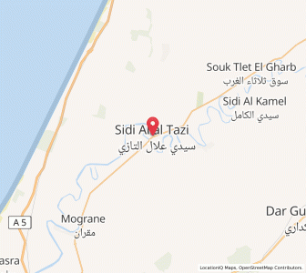 Carte : Sidi Allal Tazi, Rabat-Salé-Kénitra