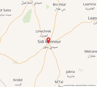Carte : Sidi Bennour, Casablanca-Settat