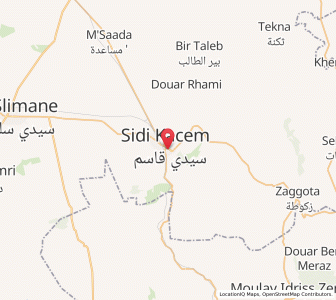Carte : Sidi Kacem, Rabat-Salé-Kénitra