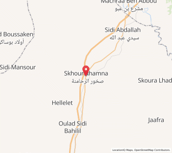Carte : Skhour Rehamna, Marrakech-Safi