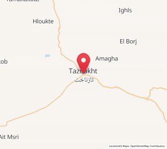 Carte : Taznakht, Drâa-Tafilalet