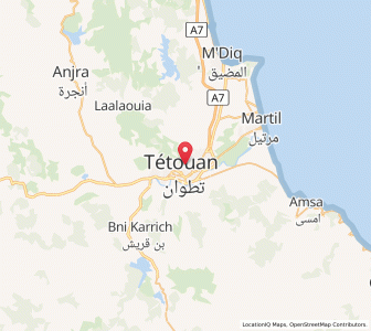 Carte : Tétouan, Tanger-Tétouan-Al Hoceïma