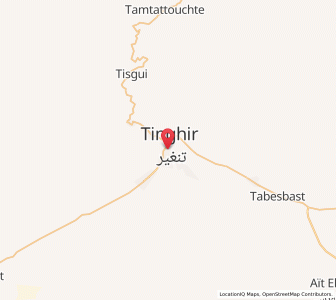 Carte : Tinghir, Drâa-Tafilalet