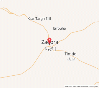 Carte : Zagora, Drâa-Tafilalet