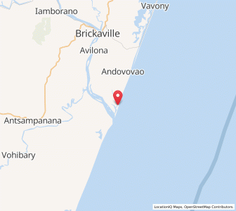 Map of Andovoranto, Atsinanana