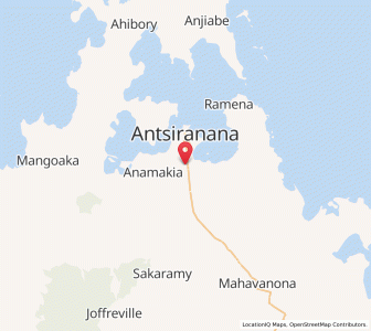 Map of Antsiranana, Diana