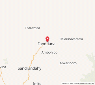 Map of Fandriana, Amoron'i Mania