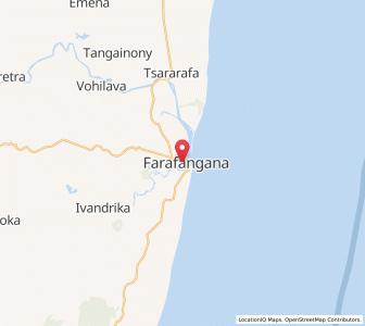 Map of Farafangana, Atsimo-Atsinanana